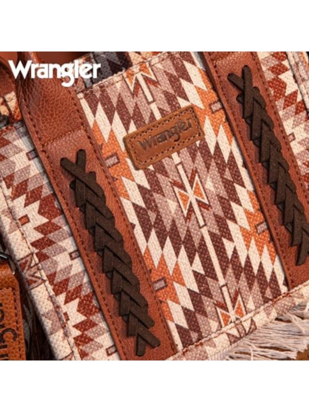 Stylish Mini Tote Bag for Women | Western Crossbody Purse | Aztec Design Handbag - Picture 6 of 6